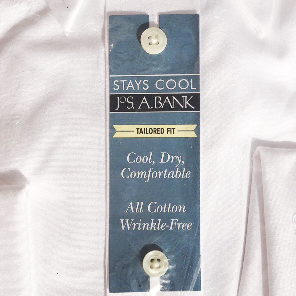 JOS A BANK White Cufflink Button Dress Shirt 16.5" - Picture 3 of 7